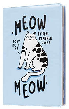 Grupo Erik Terminkalender 2023 - Meow Meow Terminkalender A6 Format - Kalender - Taschenkalender 2023 - Terminkalender - Wochenplaner - Personal Organizer auf Englisch - FSC -zertifiziert
