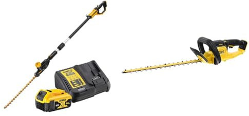 DEWALT - Taille-Haies sur Perche Brushless XR 18V 5Ah Li-Ion & Taille-Haies Brushless XR 18V 5Ah Li-Ion - DCMHT563N-XJ - Taille Haie Électrique sans Fil avec Poignée Multidirectionnelle