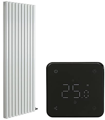 Milano Aruba Ardus 3000W White Double Oval Panel Double Panel Dry Heat WiFi Smart Electric Radiator - 1784mm x 590mm