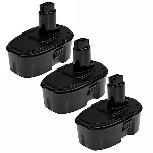 EXTENSILO 3x Battery compatible with Dewalt DW960B, DW959K-2, DW960, DW987, DW987KQ, DW960K, DW960K-2 Power Tools (3300 mAh, NiMH, 18 V)