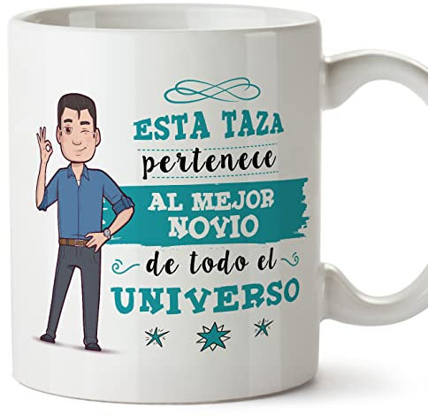 MUGFFINS Tazas para NOVIO - En Español - Mejor Familia del Universo - 11 oz / 330 ml - Regalo original y divertido
