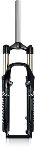 26 Zoll MTB Federgabel Federweg 100mm 1 1/8 Zoll Canti Sockel V-Brake 9 Mm QR-Stütze/Scheibe 28,6 Mm Gewindeloser Gabelschaft(Black Grey)