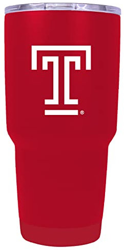 R and R Imports Temple University 24 oz Insulated Stainless Steel Tumbler Red Officially Licensed Collegiate Product Single