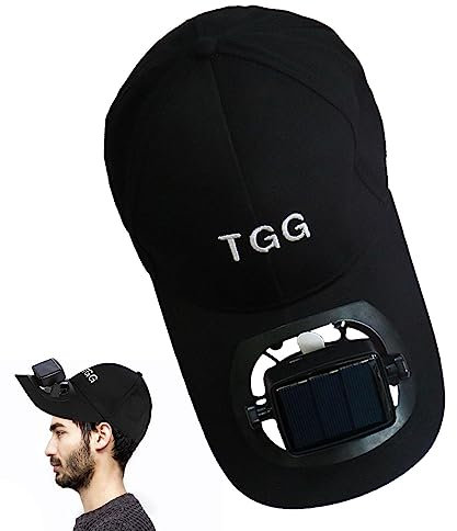 Joyivike Abanico para el Sol - Gorra de Béisbol con Ventilador Solar de Ala Ancha y Hebilla Ajustable para Verano