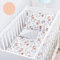 Baby Safe Bettbezug Babybett 120 x 90 cm Bettbezug Wiege 100% Bio-Baumwolle OEKO-TEX zertifiziert Bettwäsche Einzelbett Kinder Bettwäsche Set Wald