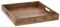 Tablett Mangoholz Dekotablett Serviertablett braun Natur massives Holztablett Mango Holz (30 x 30 cm)