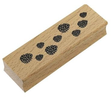Artoz Stempel – Holzstempel – „Tannenzapfen“ – 90 x 30 mm – Motivstempel zum Kartenbasteln für Weihnachten, Einladungen, Grüße