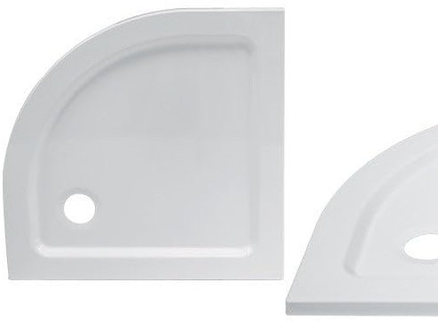 Briconess.com Piatto Doccia Slim ultraforte semicircolare angolare per Box Doccia Giglio 80x80 cm Brixo