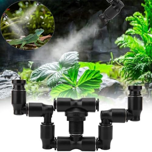 Guolich Spruzzatore per Nebbia Rettile Accessorio per Terrario Bocchetta di Raffreddamento Regolabile per Animali Domestici Umidificazione Anti-Essiccazioneper Foresta Pluviale/Rettili/Camaleonte