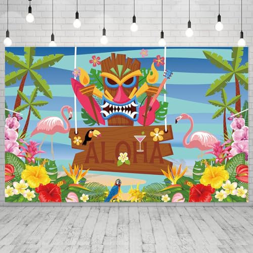 EULAPGOE Aloha Banner Hawaii Party Dekoration, Aloha Party Banner, Hintergrund Sommer Strand Hintergrundbanner