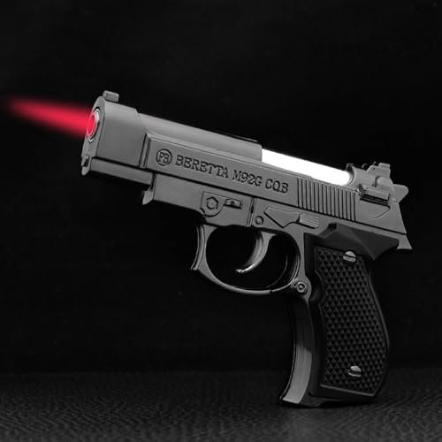 Fackel Feuerzeug Butan Feuerzeug Windproof Feuerzeug Nachfüllbar Einstellbare Jet Flamme Gun Feuerzeug (Schwarz)