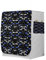 Highdi 3D Housse de Protection pour Machine à Laver, Chargement Frontal Housse à La Poussière avec Ouverture Frontale (Capacité M 8~10kg,Requin 6)