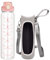DEARRAY 1l / 1 litre Gourde d'eau en Verre avec Paille et Marqueur de Temps 1000ml Motivation Sport Bouteille en Verre avec Protection en Néoprène