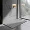 Go Bathrooms Grey Slate Effect Shower Tray 1400 x 900 mm Rectangular Shower Base with Hidden Waste, Anti-Bacterial Surface–Low Profile Shower Tray for Enclosures