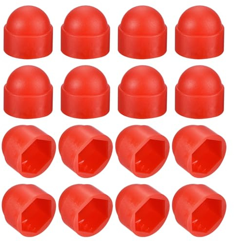 QUARKZMAN 150Pcs Cache-Écrous Hexagonaux M10 Capuchon de Protection | en Plastique Rouge, pour Écrous Hexagonaux, pour Vis et Boulons