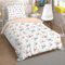 HOMHOMHA Kinderbettwäsche 135x200 Blumenmit Set Soft Quilt Zip-Verschluss und EIN 80x80cm Kissenbezug (Weiß mit Rosa)