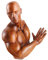 Riess Ambiente Massive Wandskulptur Soul 60cm braun Mangoholz Wanddeko Athleten-Figur