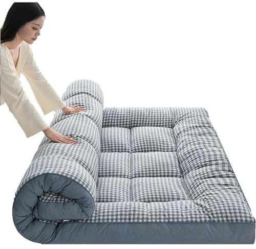 Japanische Bodenmatratze, aufklappbar, Futon-Sofa, Bett, Einzelbett, faltbare Tatami-Matratze für Zuhause, Schlafsaal, rutschfest, atmungsaktiv und dick (A200 x 220 cm)
