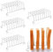 WideSmart 4 Pcs Toast Rack,Stainless Steel Toast Rack Toast Holder Bread Rack Holder Bread Holder Napkin Stand Bread Loaf Slice Stand Toast Storage Rack Rectangle Air Fryer Accessories Organizer