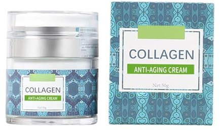 Kollagen Gesichtscreme, Collagen Peptide Tagescreme (50 g) mit Kollagen-Peptiden und Vitamin C, Glatte Falten & Feine Linien Feuchtigkeitsspendend für strahlende Haut, ohne Parfum (1)