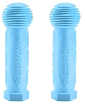 Hrlace Fahrradgriffe Kinder 22mm Kinderfahrrad Griffe Rutschfester Weichem Gummi Ergonomisch Lenkergriffe mit Sicherheits-Prallschutz für Roller Dreirad Laufrad Kinderfahrrad, 1 Paar Himmelblau