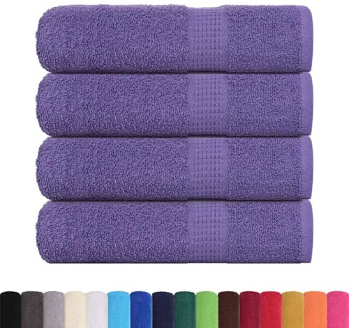 vidaXL Badetücher FROGN 4 STK. Lila 100x150 cm 360 g/m² 100% Baumwolle, Duschtuch, Badetuch-Set, Hotelhandtuch, Handtuch, Gästetuch, Salon Handtuch
