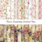 24 Stück Blumen-Scrapbooking-Papier, dekoriert mit zwei verschiedenen Blumenmustern, DIY-Blumendekorationspapier, verwendet für Fotoalben, Kunst, Scrapbook-Herstellung, Bastelpapier, DIY-Dekoration