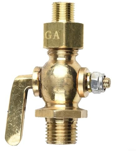 Besttoolifes Grifo de gasolina de latón de 1/20.3 cm-1/10.2 cm G1/4 de cobre puro vintage interruptor de válvula de gas para motocicleta, control rotativo, presión atmosférica, temperatura ambiente
