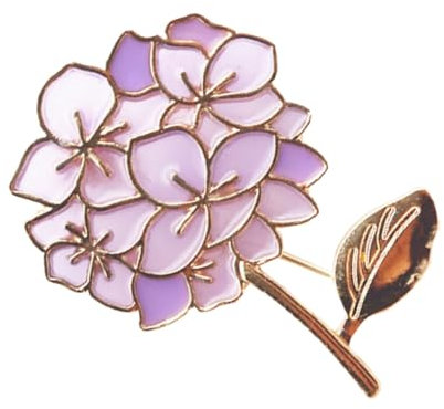 Homoyoyo 1 Stück Kleine Brosche Emaillierte Corsage Anstecknadel für Kleidung Schals Flieder Brosche für Damen