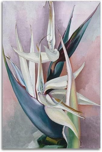 SSLDP LFHLI Georgia O'Keeffe Poster Weißer Paradiesvogel Leinwand Malerei Moderne Wandkunst Georgia O'Keeffe Drucke Für Wohnkultur Bild 50x70cm Kein Rahmen