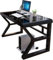 Computertisch Aus Gehärtetem Glas Moderner Laptop-Schreibtisch Esstisch Professioneller Büroschreibtisch Studie Gaming Schreibtisch Home Office Workstation, Black, 100cm/39.4in