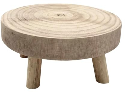 ZGUZMCMK Pflanzenständer Holz Pflanzen Hocker Blumentopfhalter Blumenpodest mit Dreibeiniger Bauweise Aus Holz für Empfangsbereich Lounge Dekoration Wohnung, Mehrfarbig, L