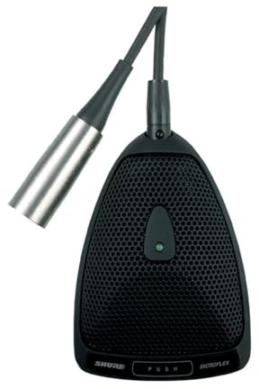 Shure MX 393 C boundary microphones hyper cardoid | Cardioid condenser microphone with built-in preamp and XLR cable for podcasts, conferences and musical performances