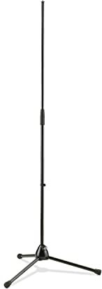 K&M 201A/2 Mikrofonstativ Schwarz – Solostativ mit großem Fußkreis - 90 – 160,5 cm ausziehbar, 3/8“ Gewindeanschluss