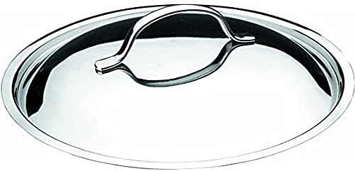 LACOR 32924 Deckel 24 cm Basic, Silber | Aus lebensmittelechtem Edelstahl gefertigt; hohe Korrosionsbeständigkeit und Haltbarkeit im täglichen Gebrauch