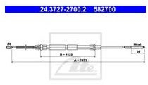 ATE 24372727002 Brake Cable