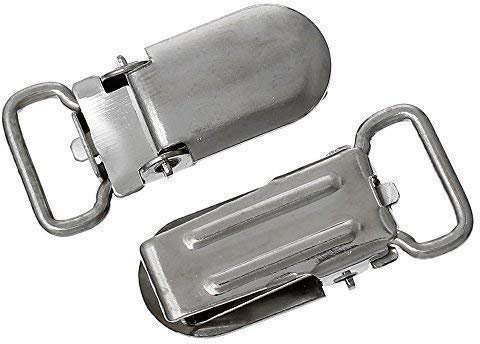 Bacabella 21816 Klemmen für Hosenträger bis 1cm 2,7x1,3cm Rohling (20 Stück)