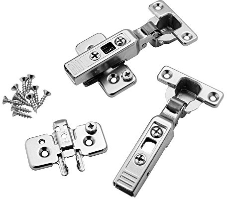 Mini Blum Full Overlay 26mm 90 deg. Clip-On Hinges, Pair by Blum