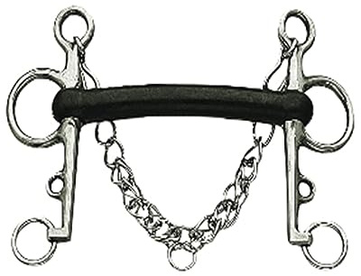 Korsteel Hard Rubber Mullen Mouth Pelham Bit, 5.5