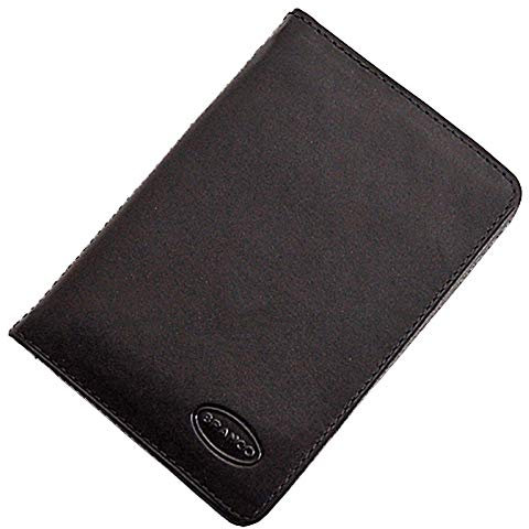GoBago Ausweisetui Leder Ausweismappe Auto Ausweishülle Kreditkartenetui (Schwarz)
