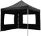 Nexos Profi Faltpavillon Partyzelt Pavillon 3x3 m mit 4 Seitenteilen - hochwertige Ausführung - wasserdichtes Dach mit PVC-Coating - 270 g/m² incl. Tragetasche und Zubehör – Farbe: schwarz