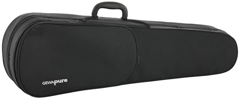 PURE GEWA Form Shaped Violin Case black with small music pocket 1/8