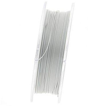 Creative-Beads Schmuckdraht Juwelierdraht ummantelt Edelstahldraht, Stahlseil, 0,5mm, 100m Rolle hellsilber zum Schmuck selber machen mit Perlen und Zubehör von Creative-Beads
