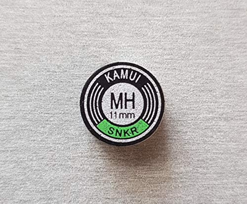 KAMUI Queue-Spitze für Snooker-Queue, 11 mm, mittelhart, Schwarz