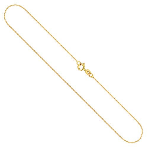 EDELIND Goldkette, Venezianerkette Gelbgold 375/9 K, Länge 45 cm, Breite 0.9 mm, Gewicht ca. 2.5 g., NEU