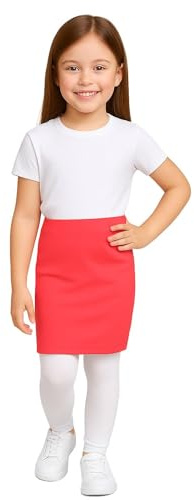 A2Z 4 Kids Plain Pencil Girls Plain Pencil Skirt Trendy Soft Feel Comfortable Summer Fashion - Skirt Neon Pink 9-10