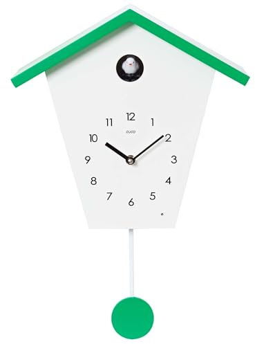Cuco Clock Kuckucksuhr SCHWARZWALDHAUS 37,5× 23 × 11,4cm, mit Pendel Wanduhr Moderne Kuckuckuhr Schwarzwalduhr
