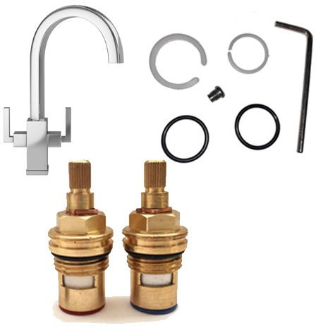 Komplett Repair Ersatzteile Kit – Auslauf O Ring Dichtungen & Kartusche Ventil Paar für FRANKE Planar
