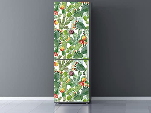 Pegatinas Vinilo para Frigorífico Cactus | 185x60cm | Adhesivo Resistente y de Fácil Aplicación | Pegatina Adhesiva Decorativa de Diseño Elegante