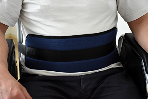 Ortones - Ceinture de Maintien et de Sécurité Abdominal pour Fauteuil Roulant ou Chaise Gériatrique - Réglable et Rembourrée - Harnais Taille Unique Extra Longue: 300 cms